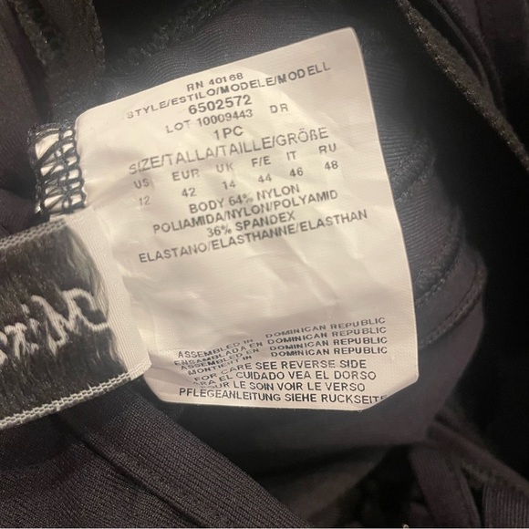 Miraclesuit High Neck Black Slimming One Piece Swimsuit Size 12 - Picture 8 of 12